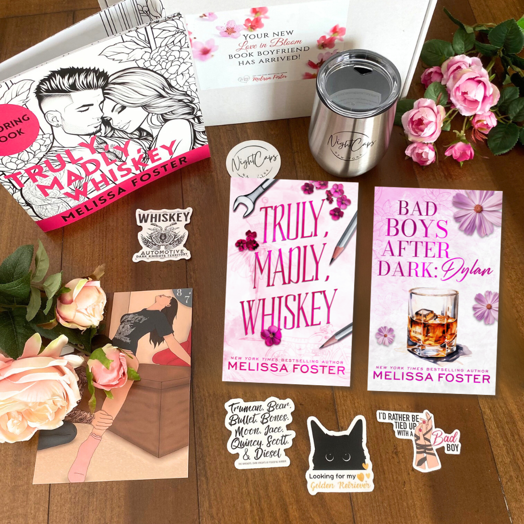 Exclusive Limited Edition Love in Bloom Book Boyfriend Golden Retriever/Black Cat Trope Box