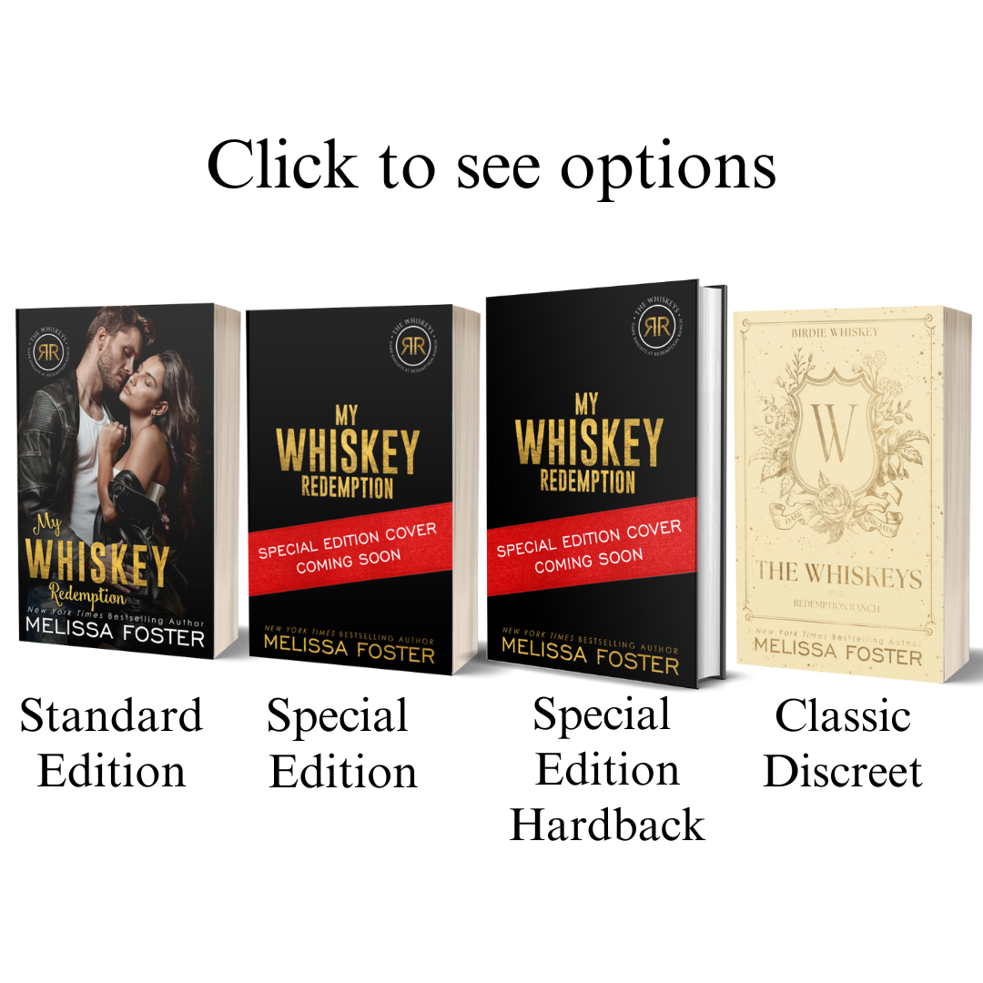 My Whiskey Redemption Paperbacks and Hardbacks by Melissa Foster