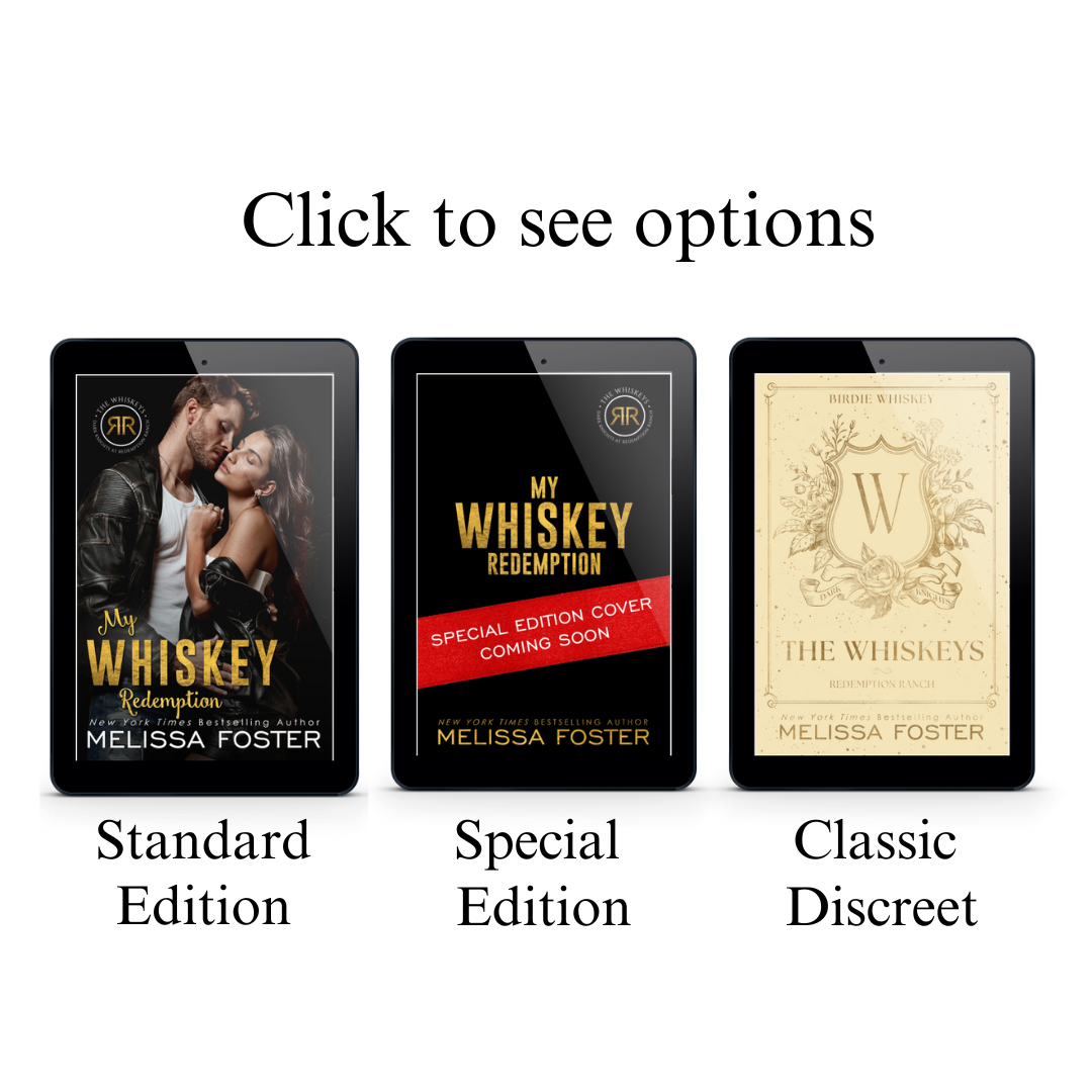 My Whiskey Redemption Paperbacks and Hardbacks by Melissa Foster